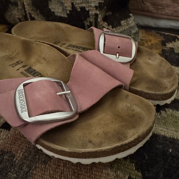 Birkenstock Madrid Large Buckle- Neutral Pink Suede - Picture 5 of 5